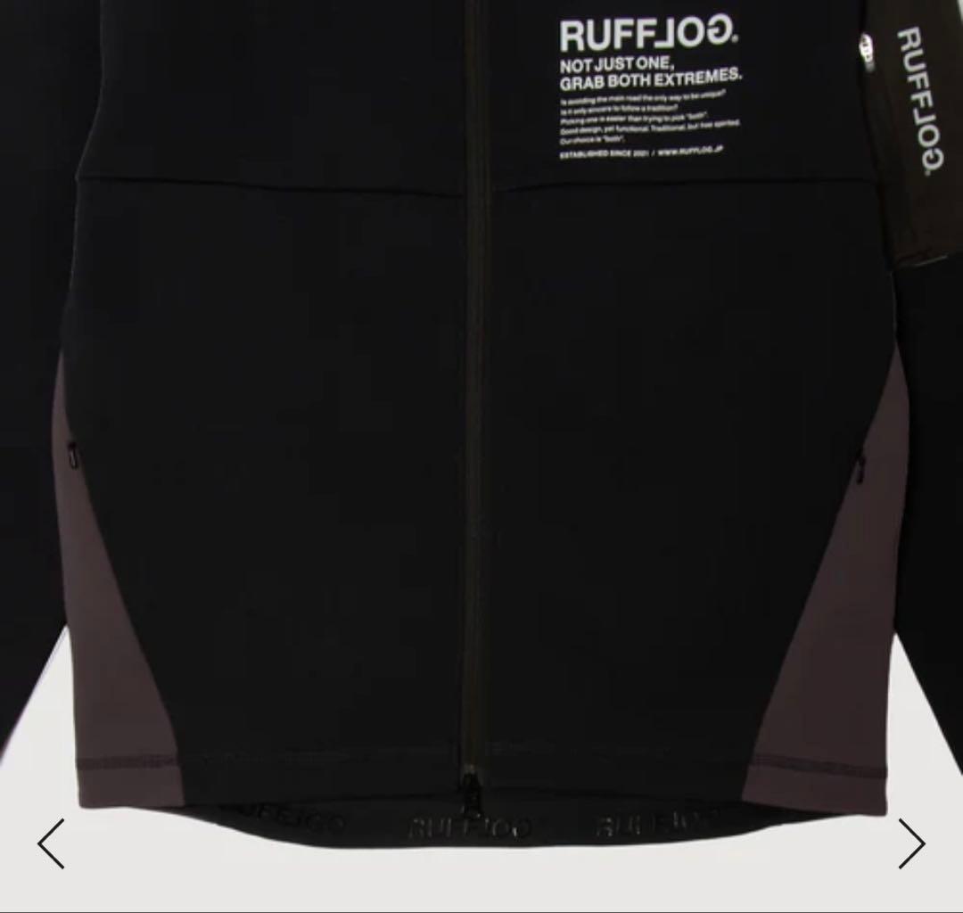 ラフログ　RUFFROG ブラック フルジップ パーカー レディース　S