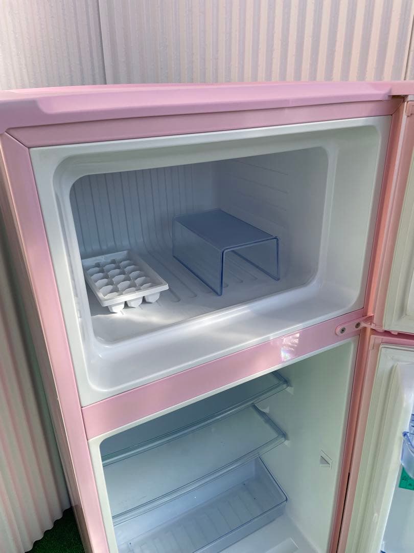 916 ハイアール おしゃれピンク 2ドア冷蔵庫 98L インテリア レトロ