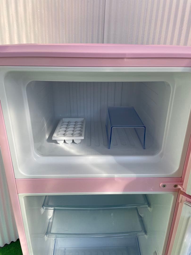 916 ハイアール おしゃれピンク 2ドア冷蔵庫 98L インテリア レトロ