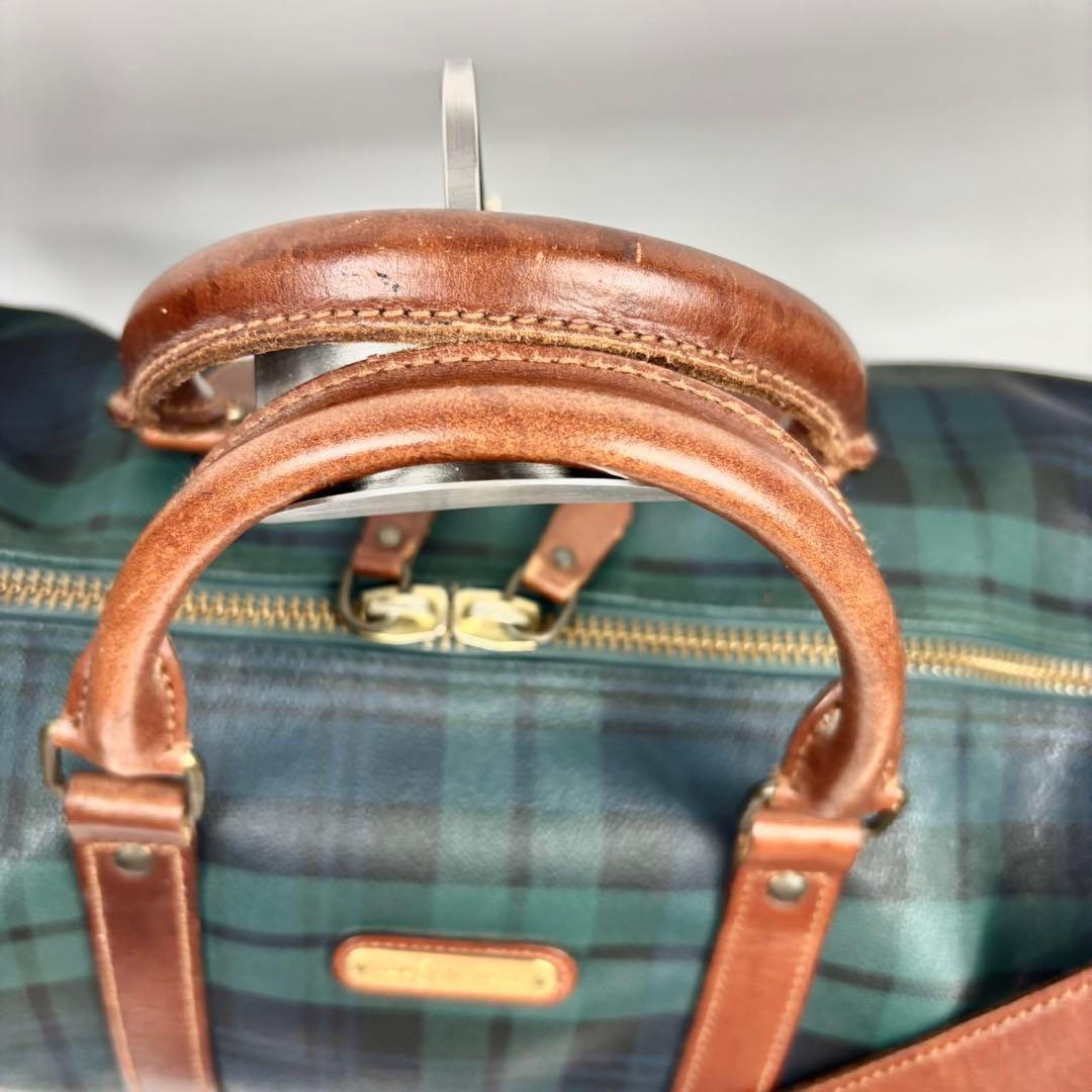 極美品✨ポロラルフローレン 2way ボストンバッグ 大容量 チェック柄 PVC