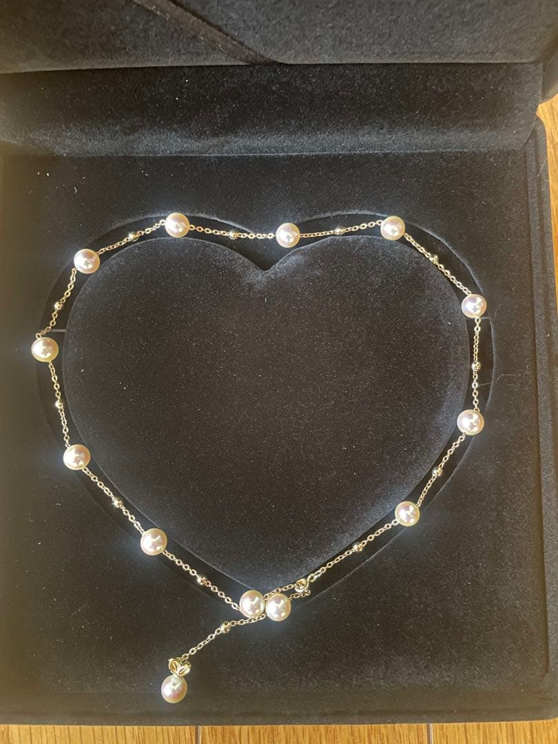 本真珠照り良しステーションネックレス7.7〜8.3mm箱無し