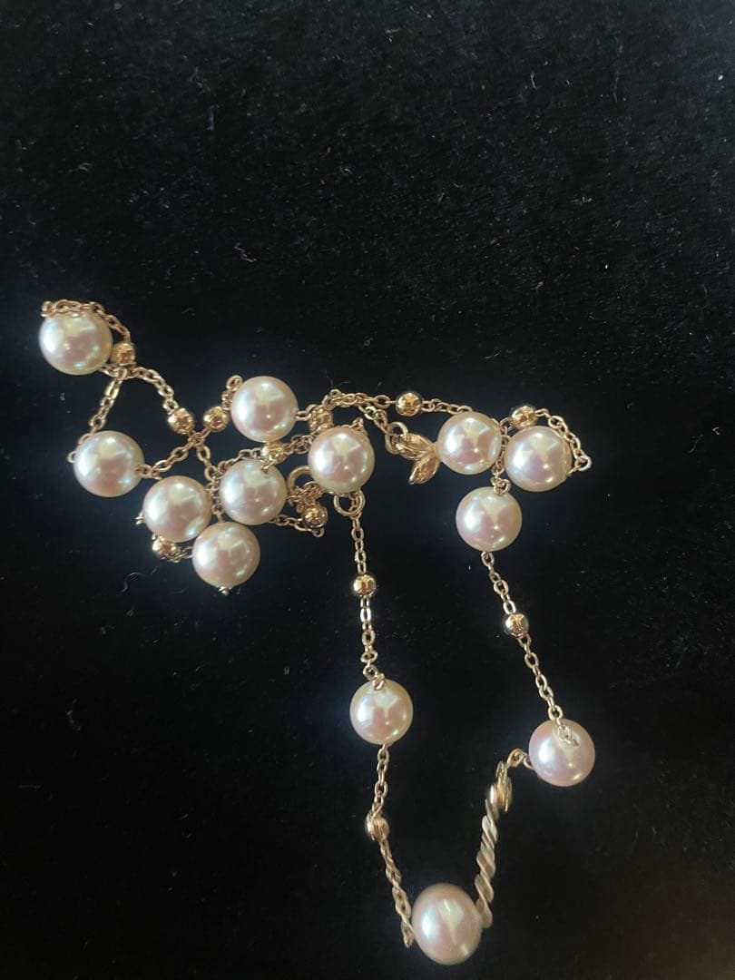 本真珠照り良しステーションネックレス7.7〜8.3mm箱無し