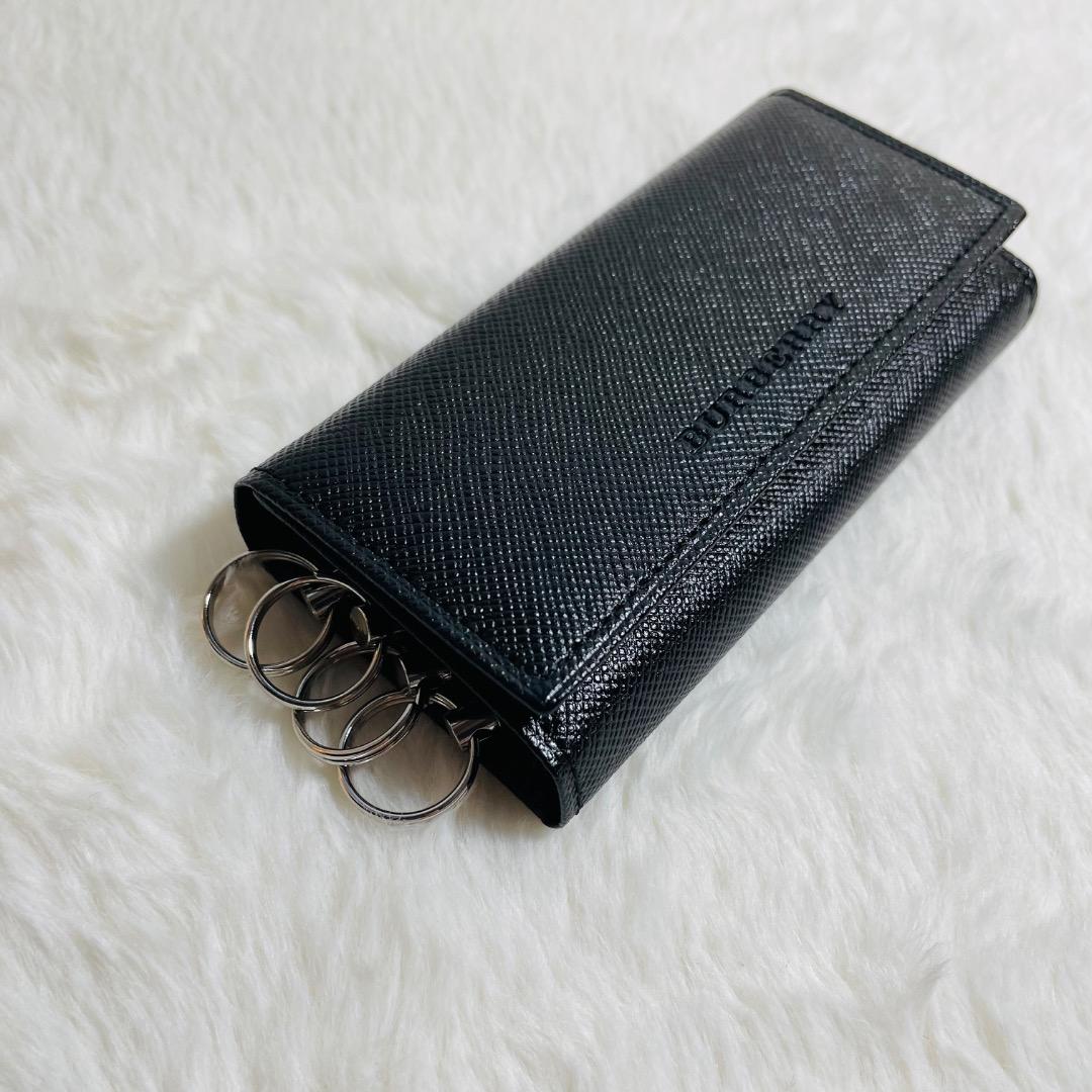 新品未使用　BURBERRY ノバチェック キーケース ブラック キーリング