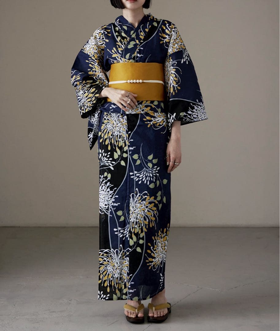 浴衣セット レディース 大人浴衣ブランド 綿仕立て上がり 浴衣＋帯つき2点