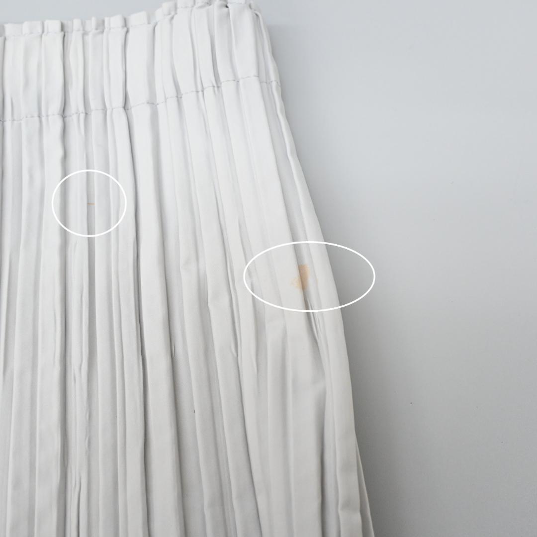 ■ 46301★年 プリーツプリーズ パンツ 1 ライトグレー ボタン付き