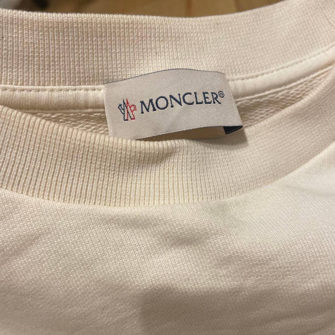 MONCLER ホワイト グラフィックトレーナー
