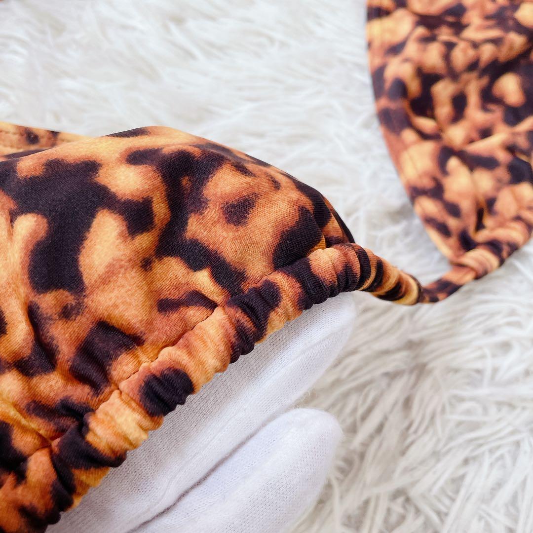 美品　セリーヌ　レオパード柄　ビキニ　水着　ハラコ