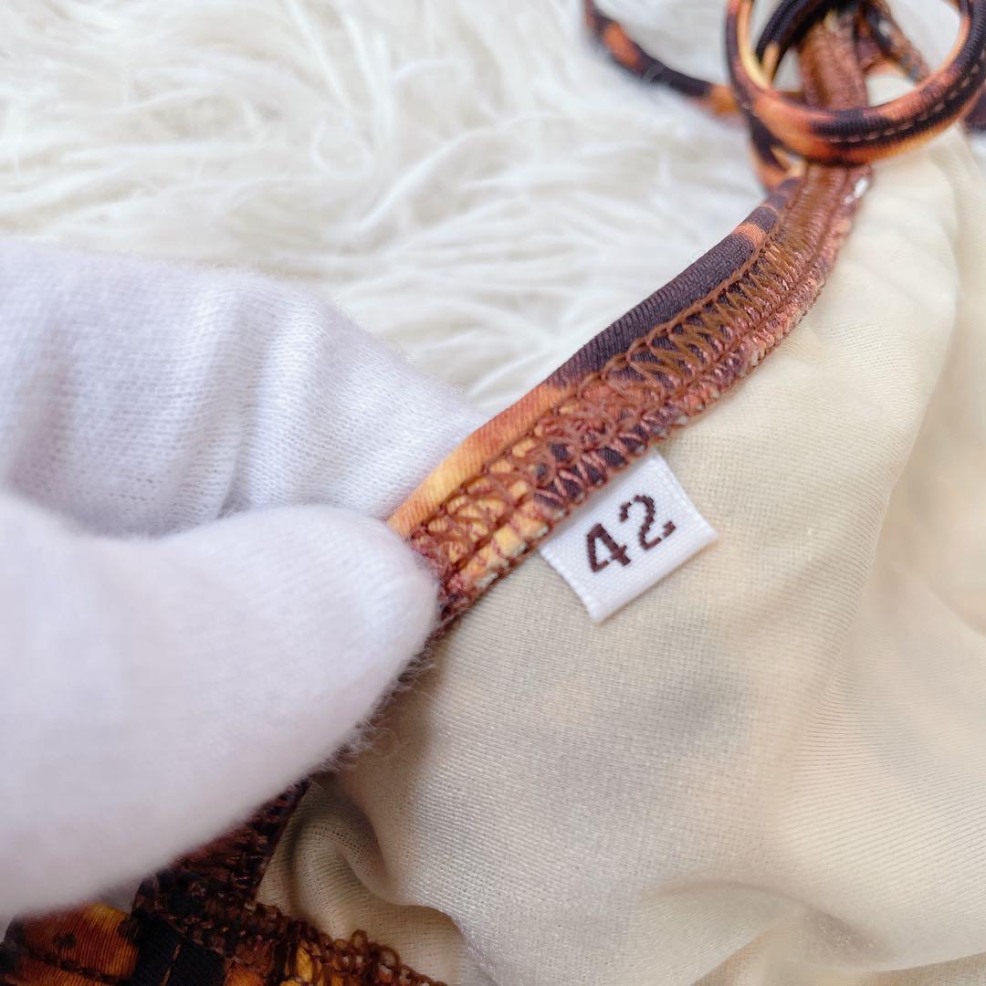 美品　セリーヌ　レオパード柄　ビキニ　水着　ハラコ