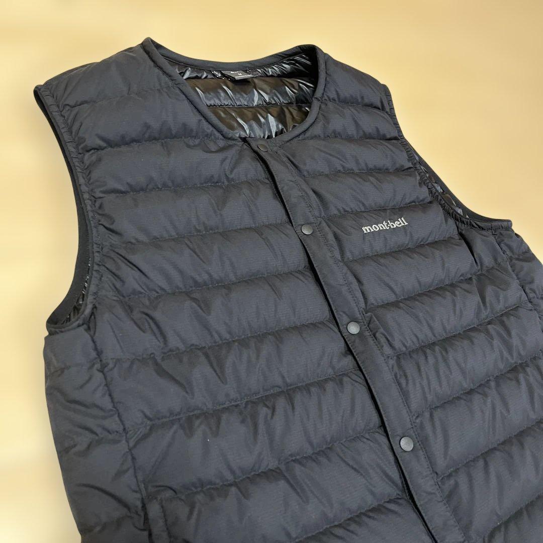 新品☆モンベル☆ スペリオダウン ラウンドネックベスト 黒 M 送料込み