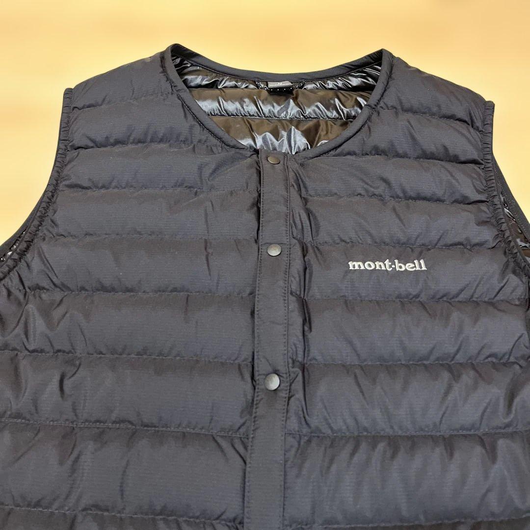 新品☆モンベル☆ スペリオダウン ラウンドネックベスト 黒 M 送料込み