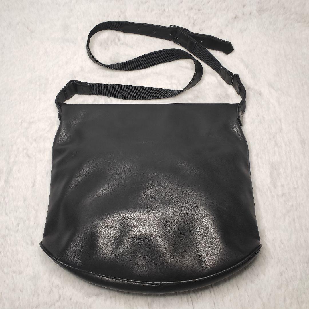 【美品】ミヤケデザインスタジオ ワンショルダー トートバッグ レザー ブラック