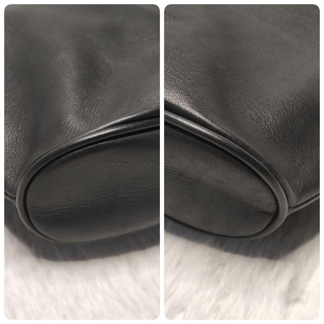 【美品】ミヤケデザインスタジオ ワンショルダー トートバッグ レザー ブラック