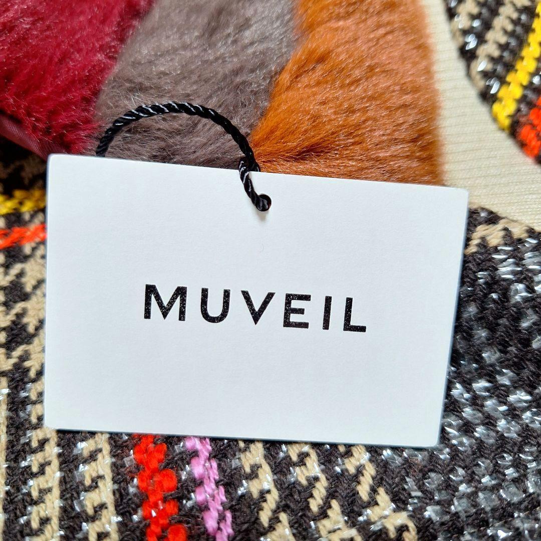 MUVEIL ミュベール ブルゾン チェック ブラウン系 36