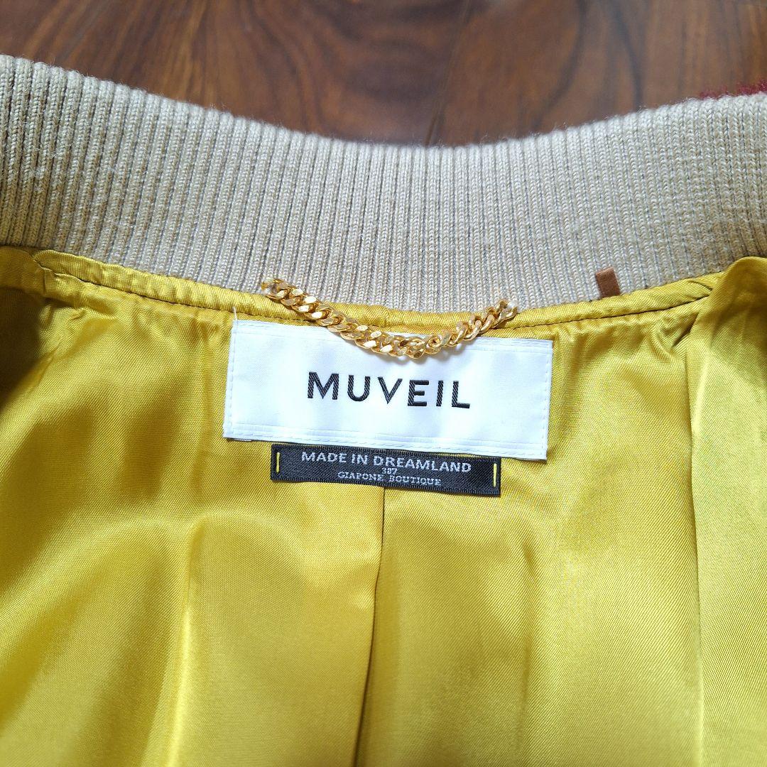 MUVEIL ミュベール ブルゾン チェック ブラウン系 36