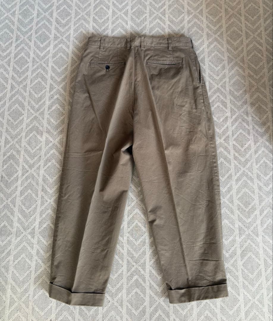 パンツ BEAMS 2 Pleats Tapered Twill