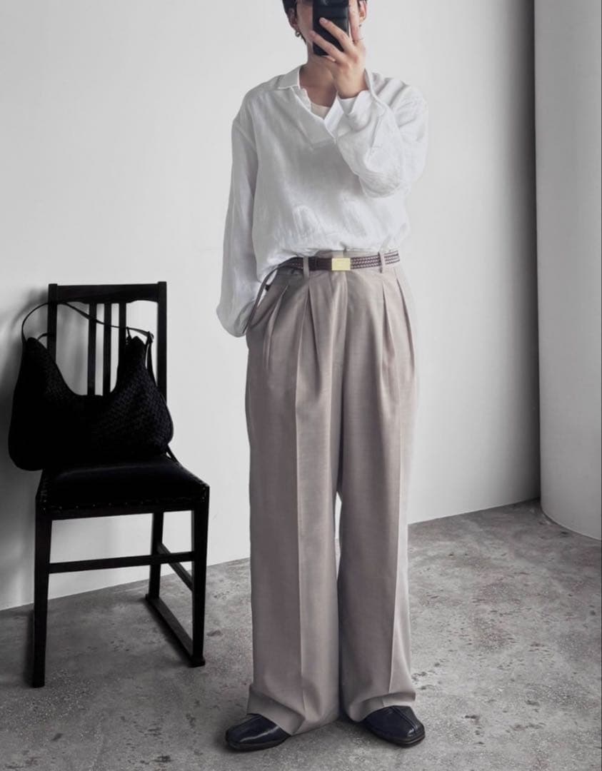 ほぼ新品 LIDNM SUPER LIGHT WOOL TROUSERS M