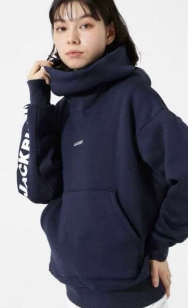 未使用ジャックバニーKARUISHI裏フリースフーディプルオーバーL