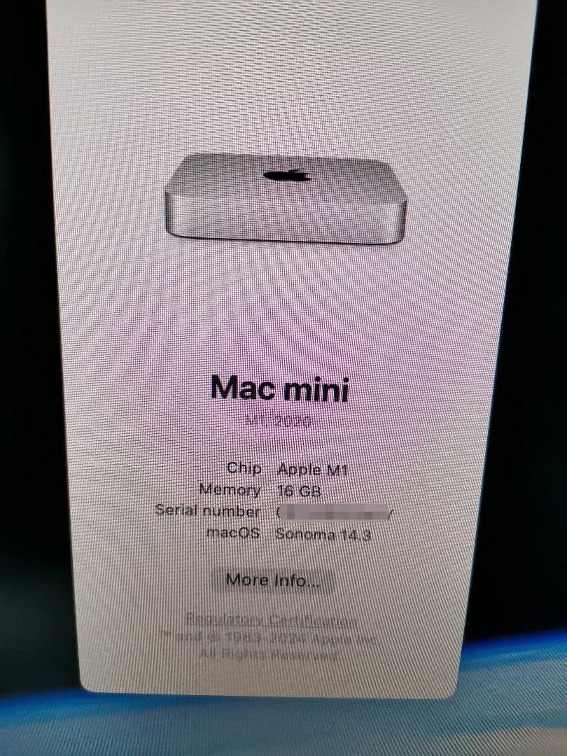 ミニPC Apple Mac mini m1 16GB 256GB