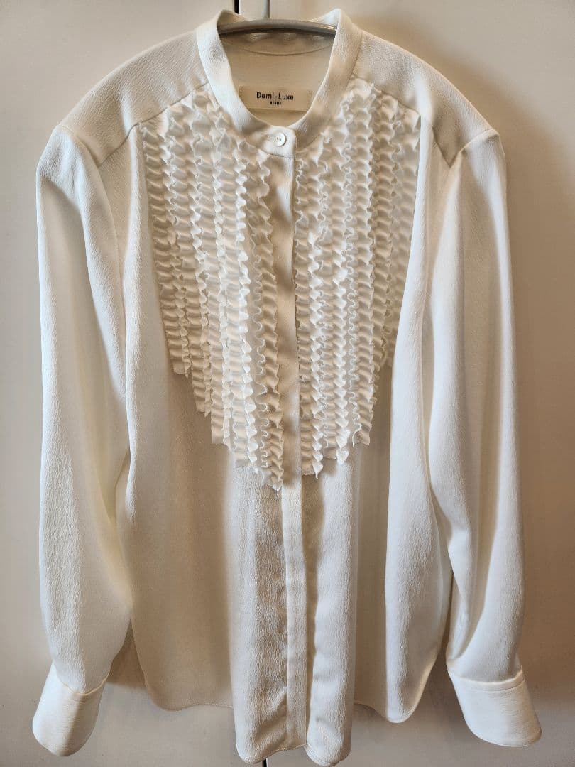 Demi-Luxe BEAMS　ジョーゼット フリルブラウス