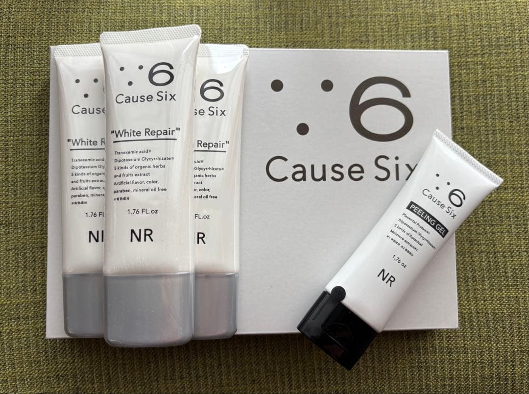 フェイスジェル・ゲル Cause Six White Repair 3 + PEELING GEL 1
