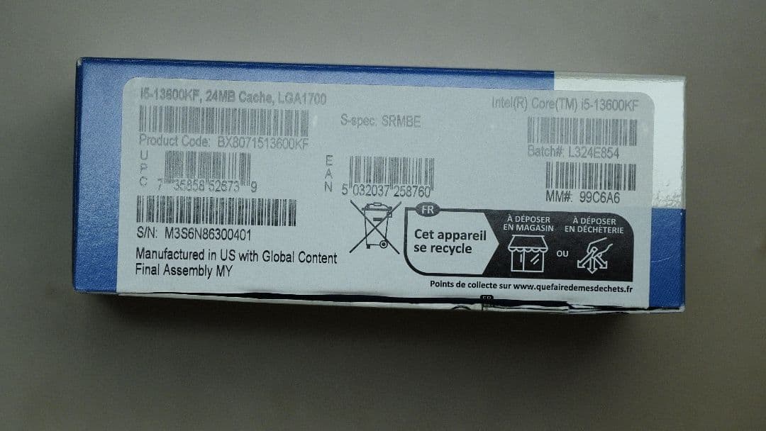 intel CPU 第13世代 i5-13600KF BOX