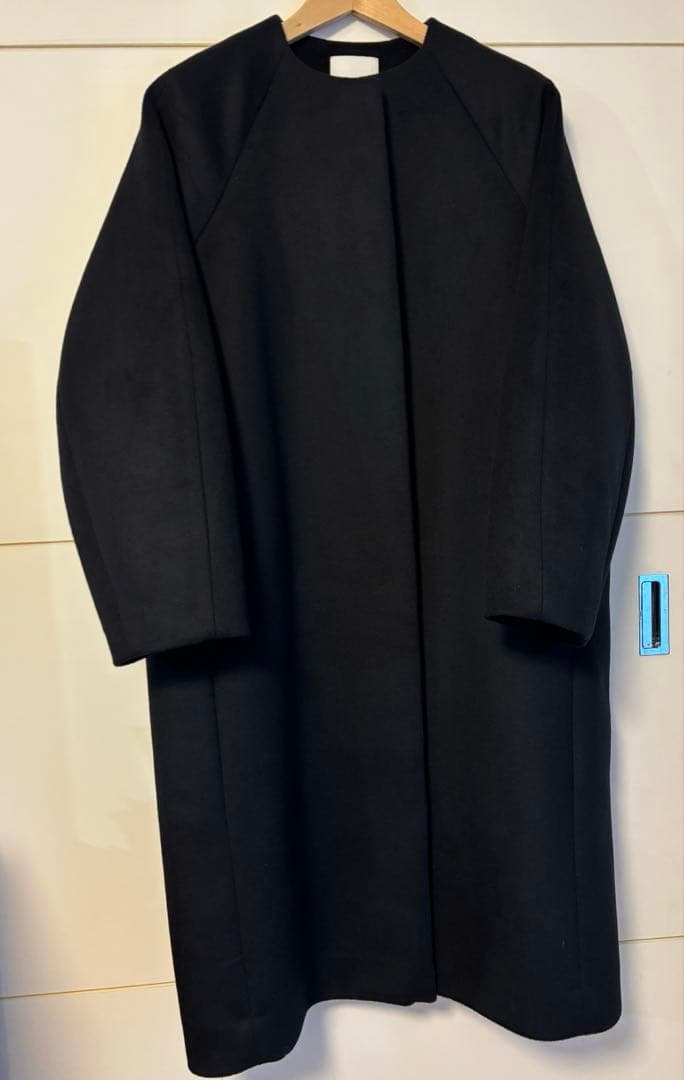 spick and span S160 ビーバーノーカラーコート ブラック38