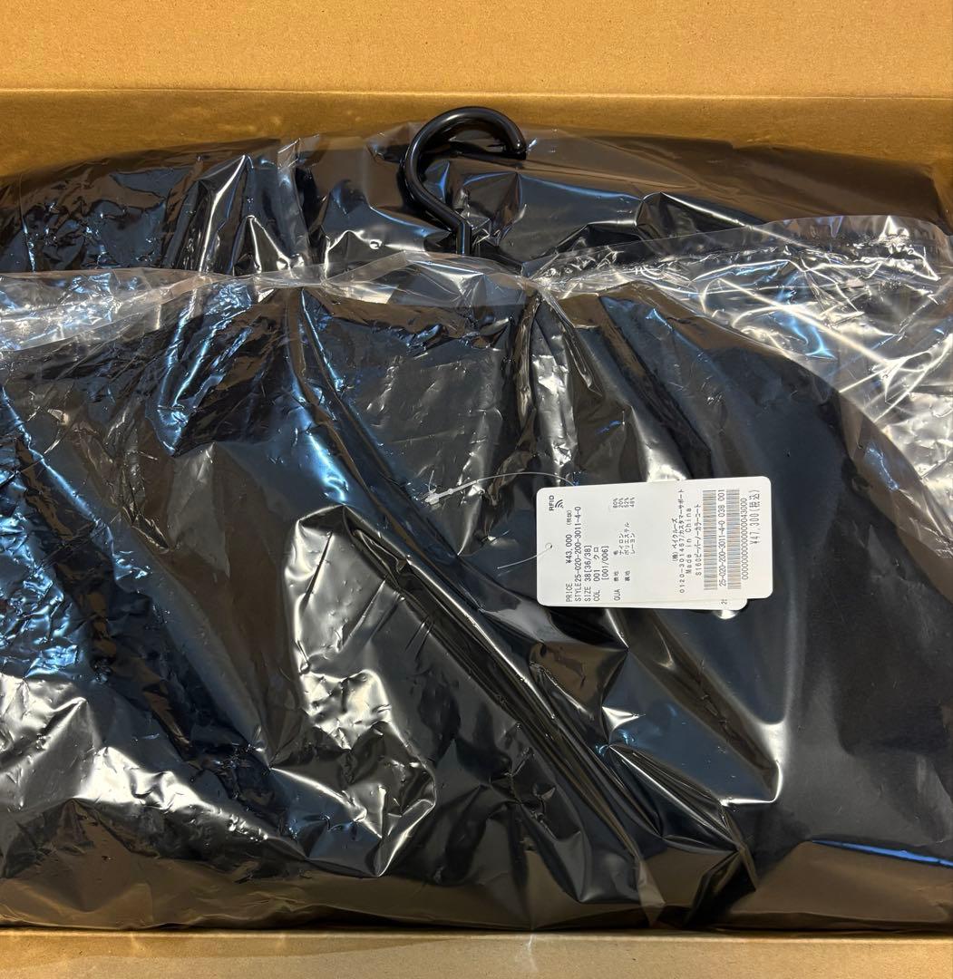 spick and span S160 ビーバーノーカラーコート ブラック38