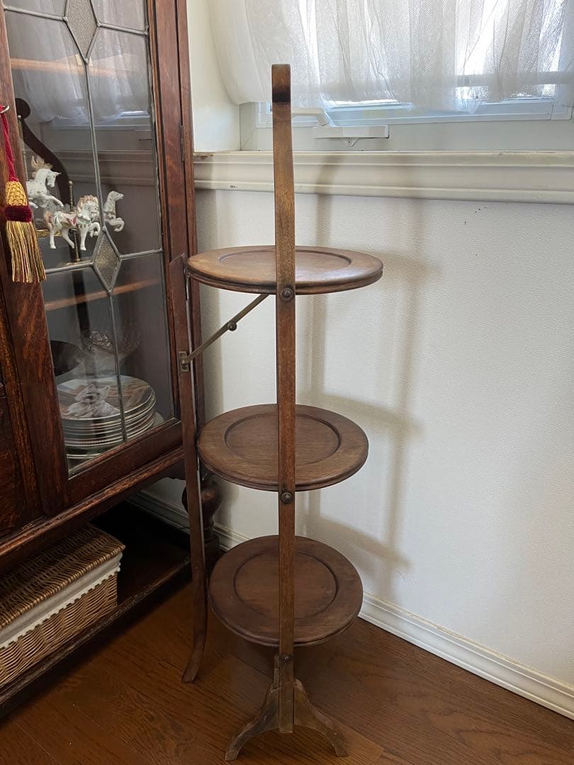 イギリス　アンティーク　ケーキスタンド　アフタヌーンティー　1920年代　美品