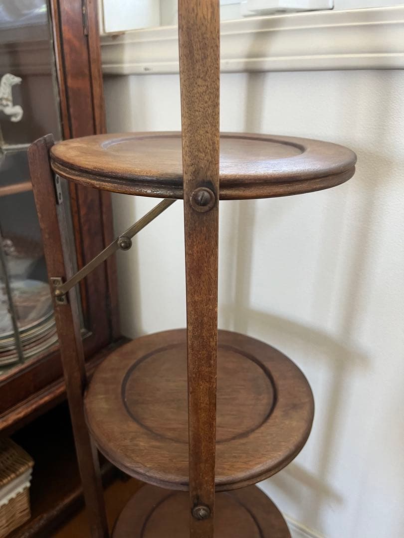 イギリス　アンティーク　ケーキスタンド　アフタヌーンティー　1920年代　美品