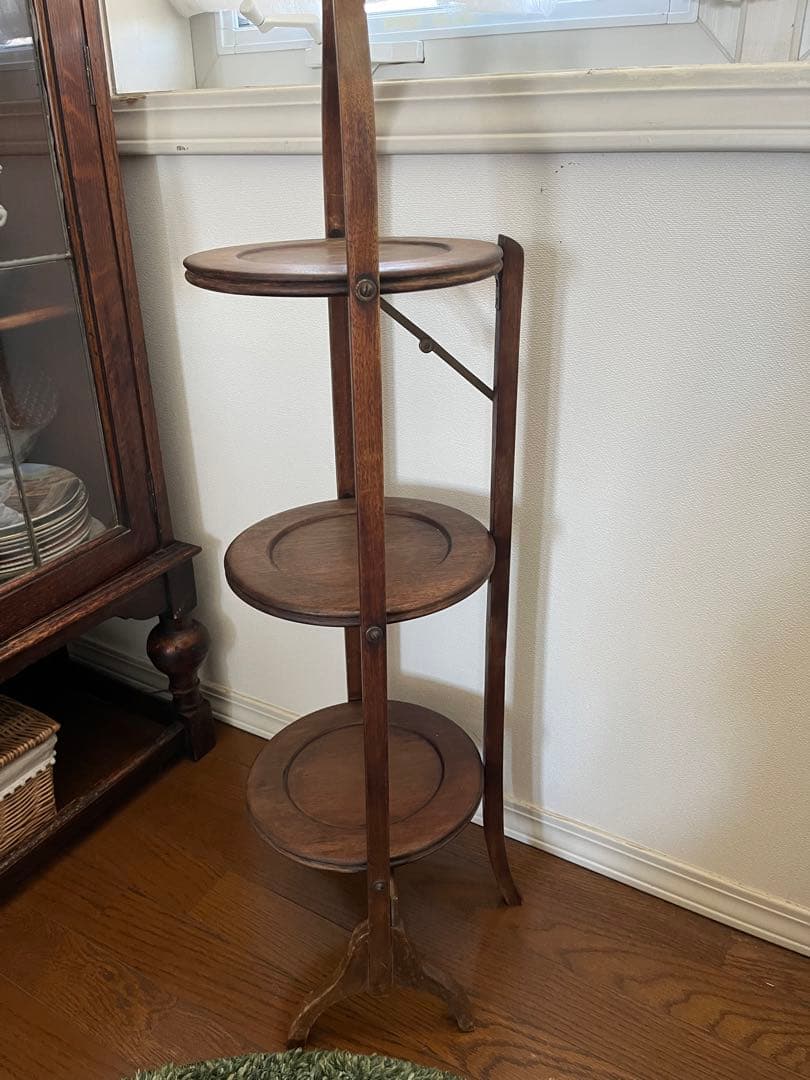 イギリス　アンティーク　ケーキスタンド　アフタヌーンティー　1920年代　美品