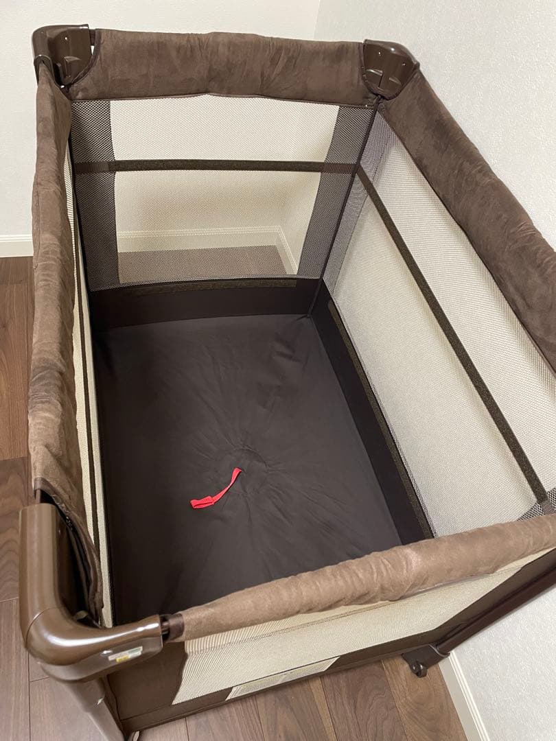 【ココネルエアープラス】ブラウン ベビーベッド