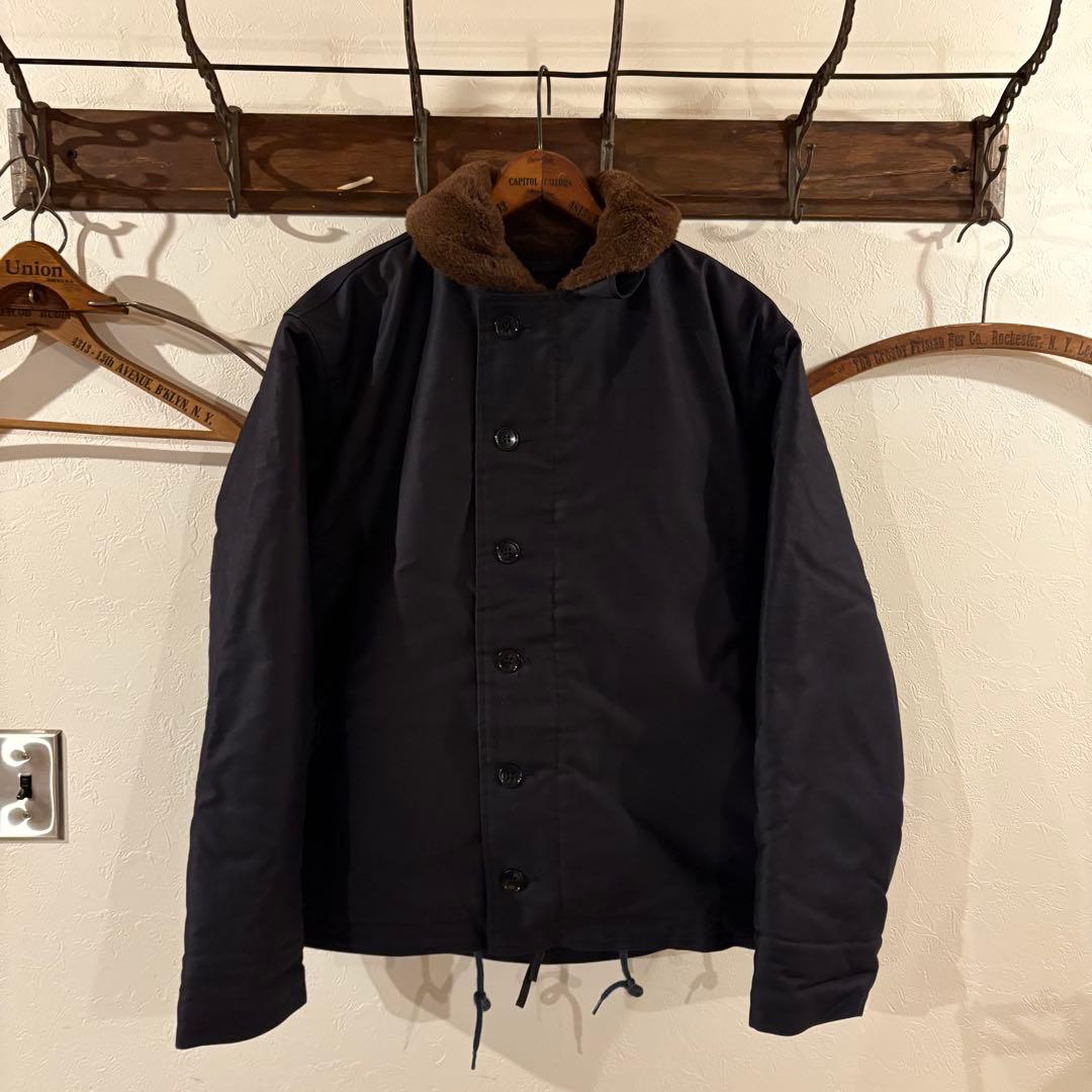 【即完】WAIPER ワイパー N-1 デッキジャケット ネイビー アルパカ