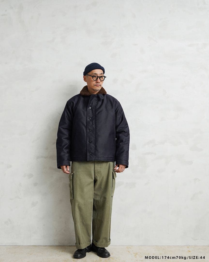 【即完】WAIPER ワイパー N-1 デッキジャケット ネイビー アルパカ