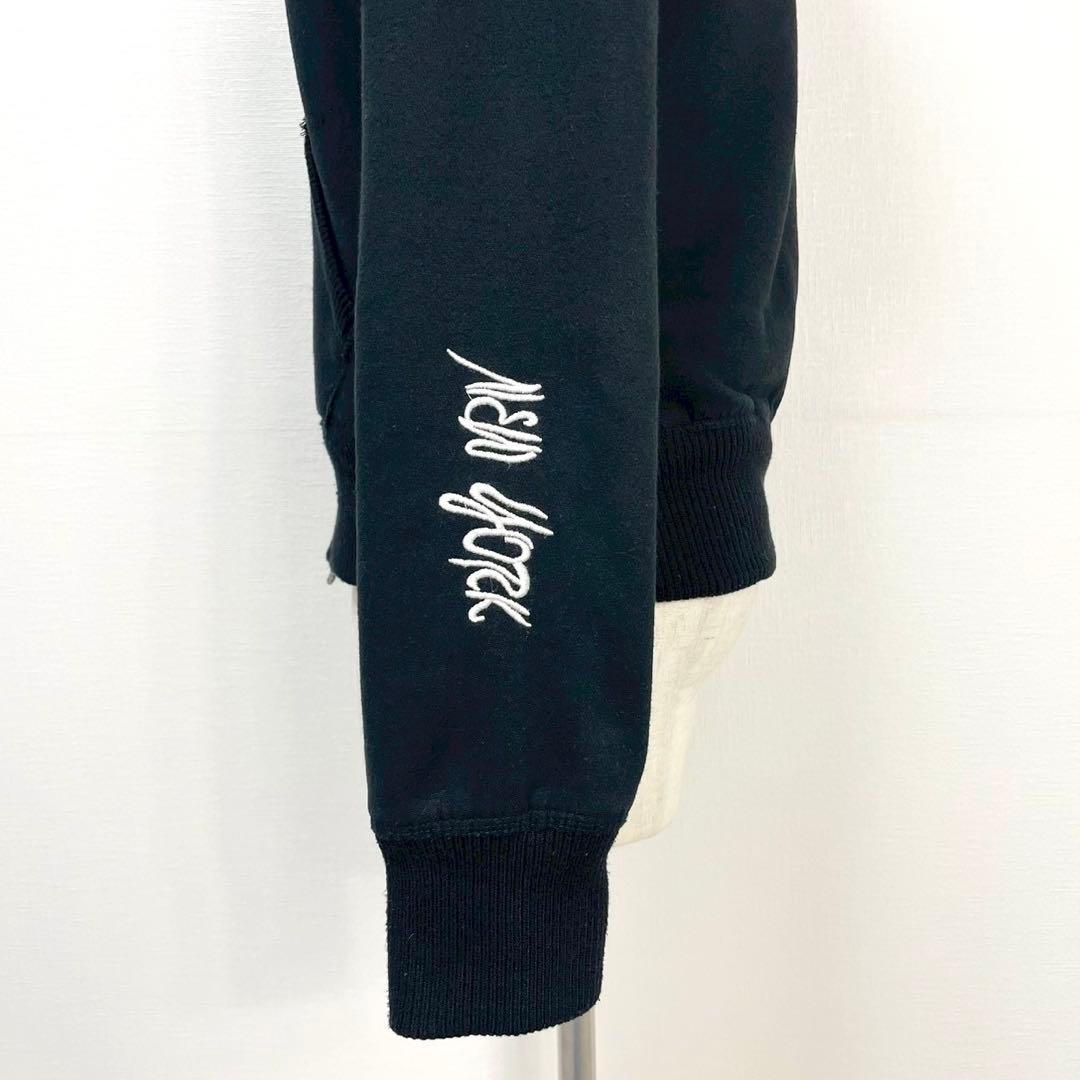 y2k❤️ Abercrombie＆Fitch ロゴ 刺繍 ファー ジップパーカー