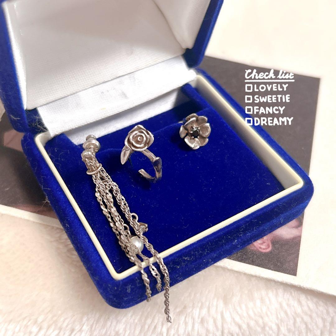 【e.m.】シルバー925 ピアス　3点セット　美品　silver