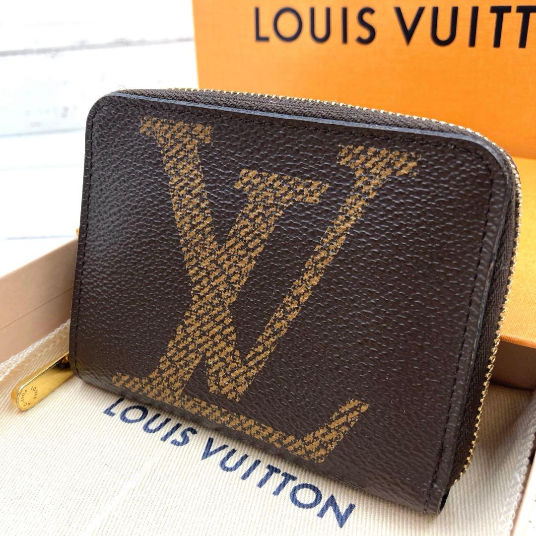 【極美品・IC】ルイヴィトン ジャイアント モノグラム ジッピー パース