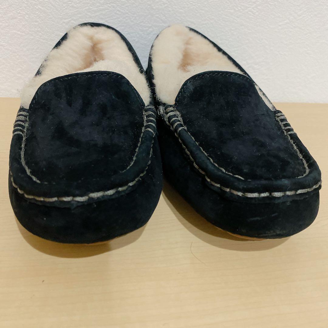 未使用✩.*˚UGG アグ モカシン ムートン スリッポン 黒