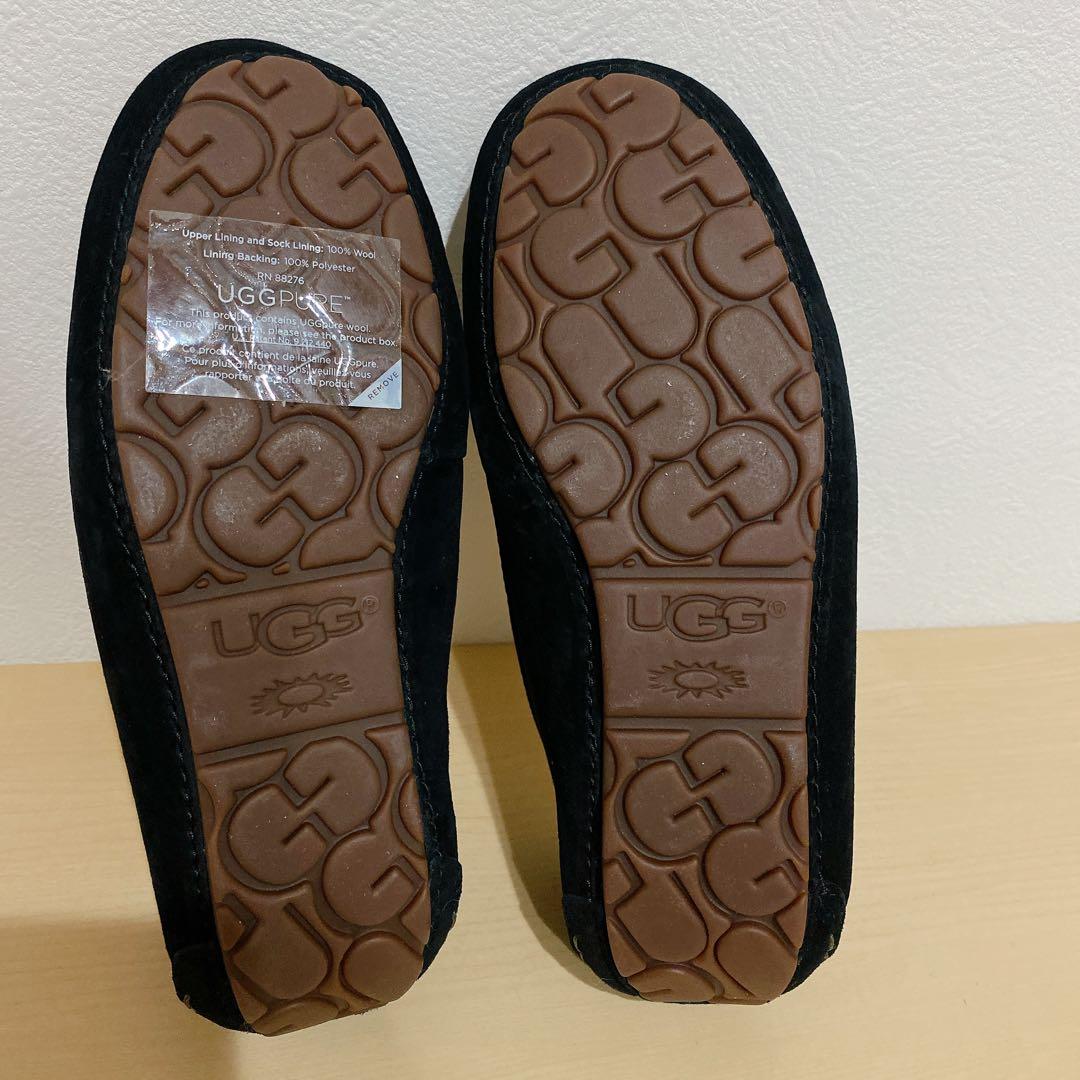 未使用✩.*˚UGG アグ モカシン ムートン スリッポン 黒