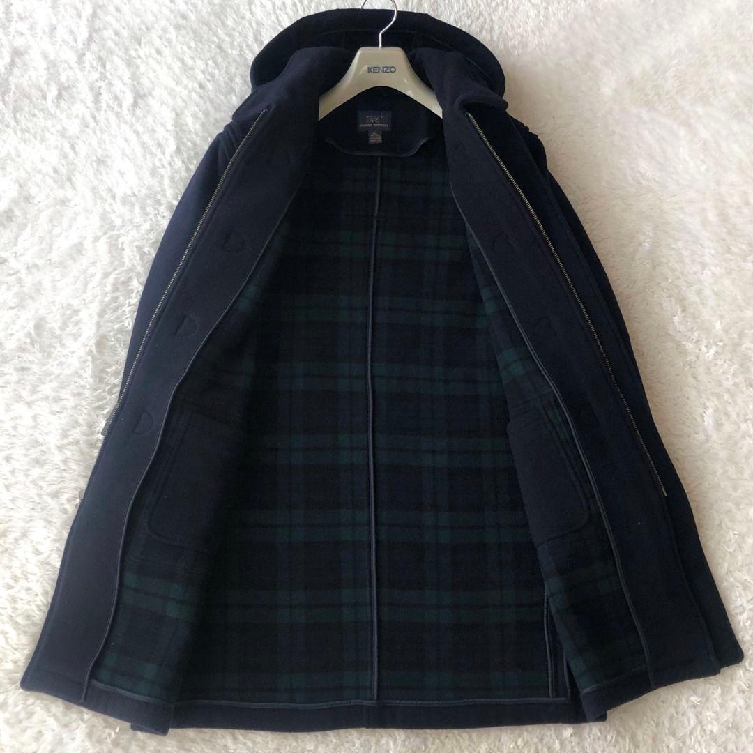 ブルックスブラザーズ ダッフルコート メルトン トグル レザー ネイビー L