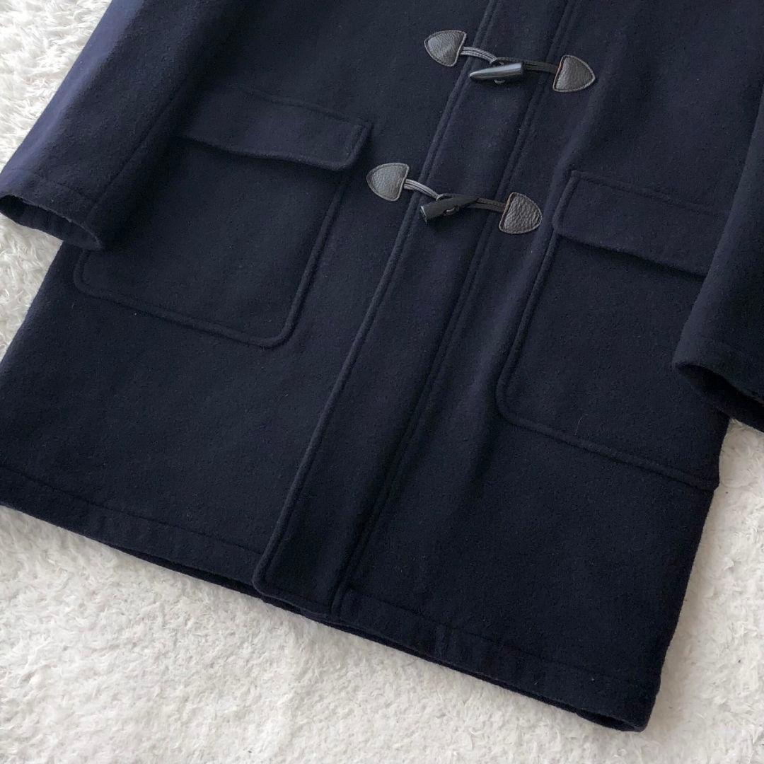 ブルックスブラザーズ ダッフルコート メルトン トグル レザー ネイビー L