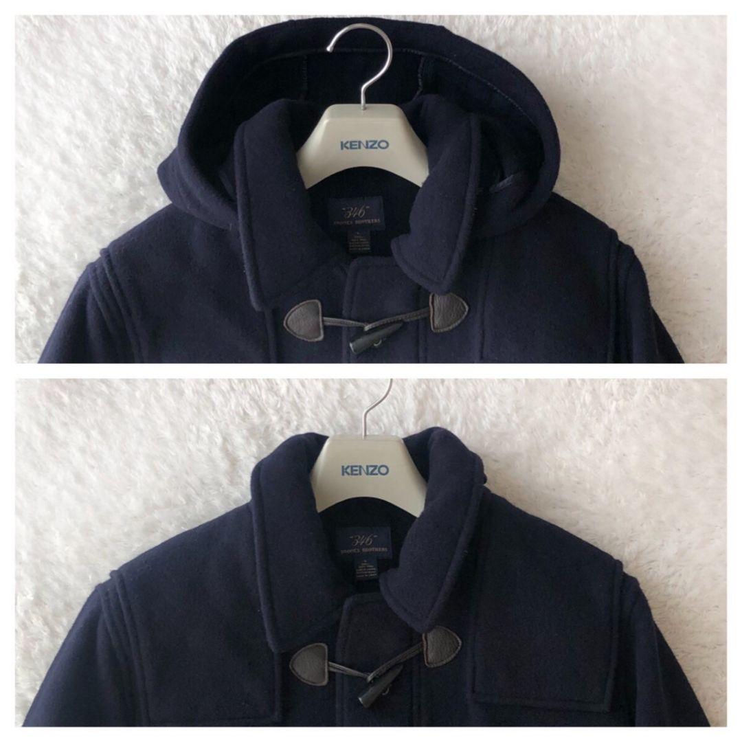 ブルックスブラザーズ ダッフルコート メルトン トグル レザー ネイビー L