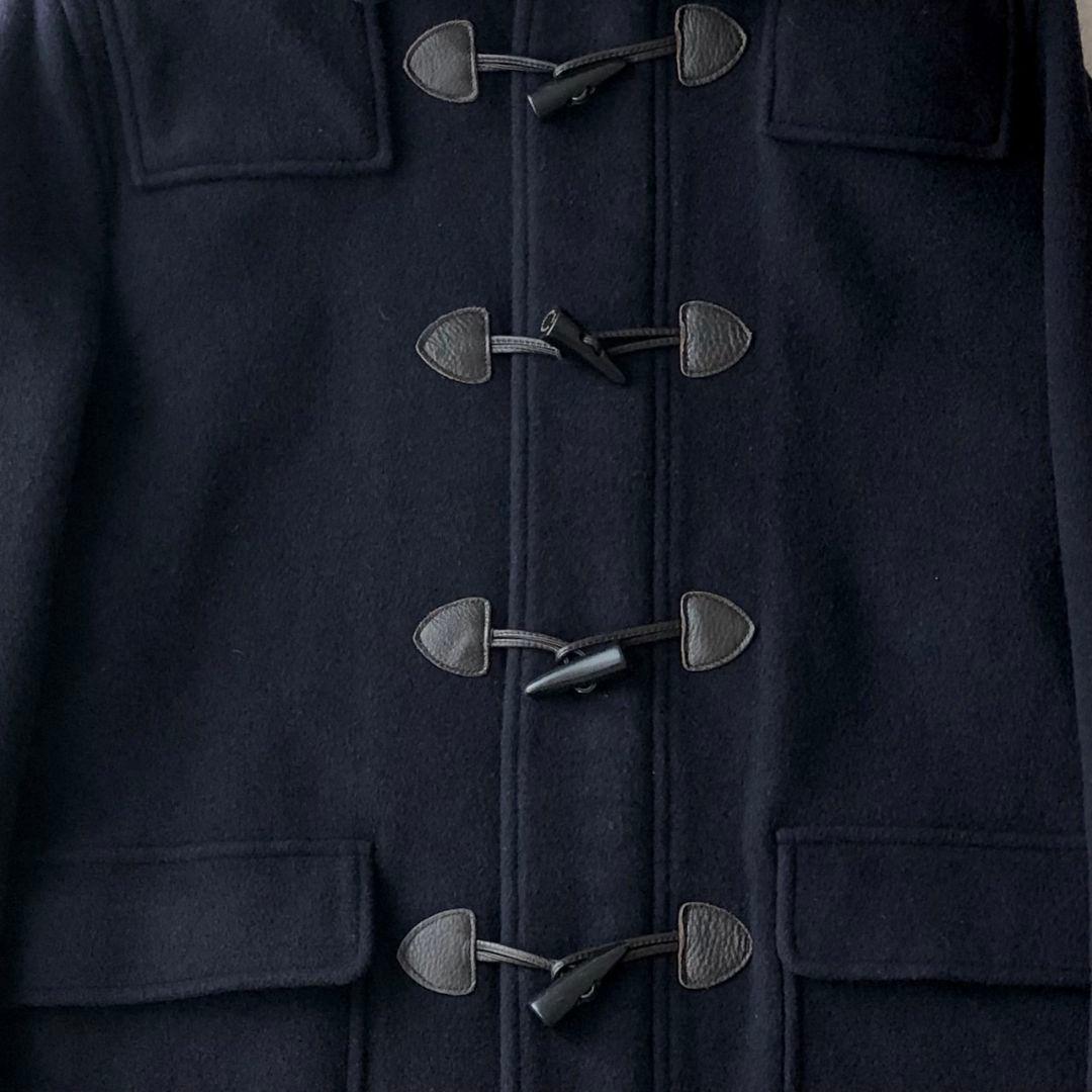 ブルックスブラザーズ ダッフルコート メルトン トグル レザー ネイビー L