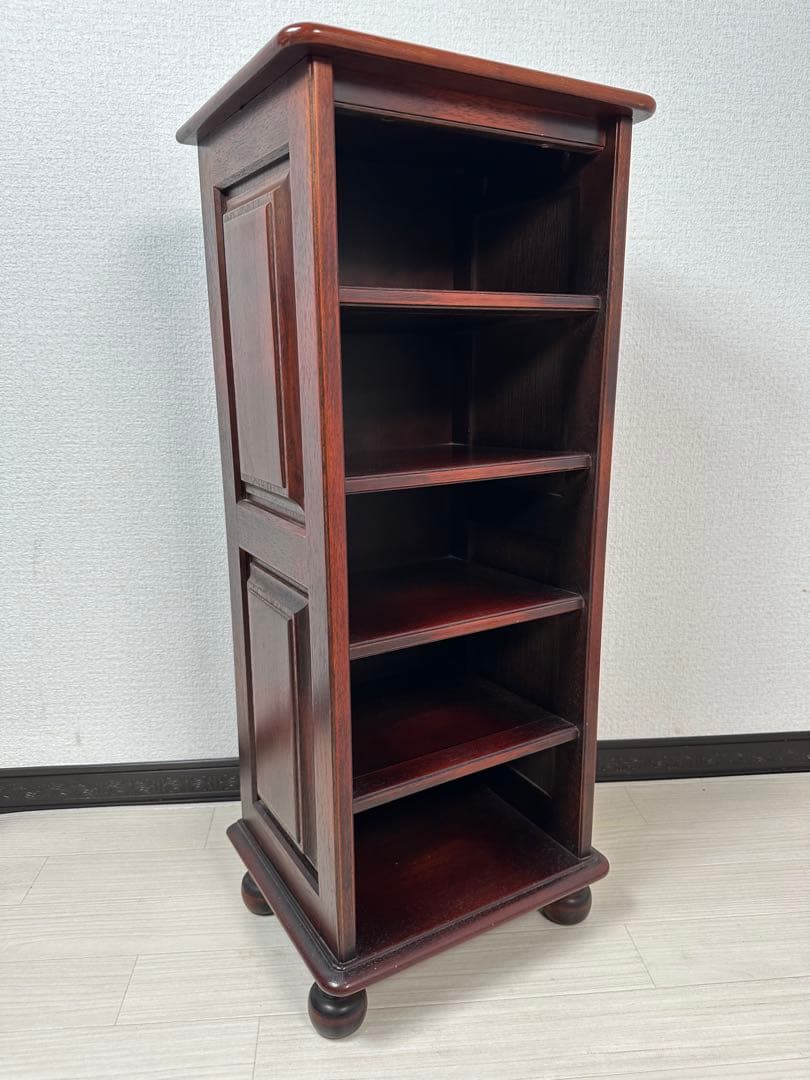 オールド カリモク 高級 天然木材 五段スリッパラック ※i4※