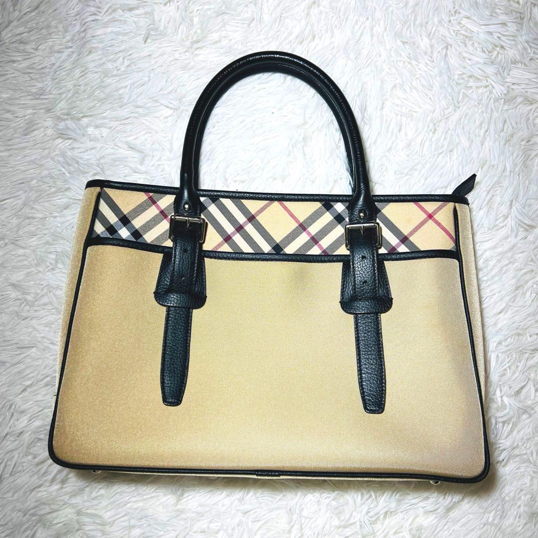希少✨バーバリー ビジネスバッグ ブリーフケース ノヴチェック A4収納可