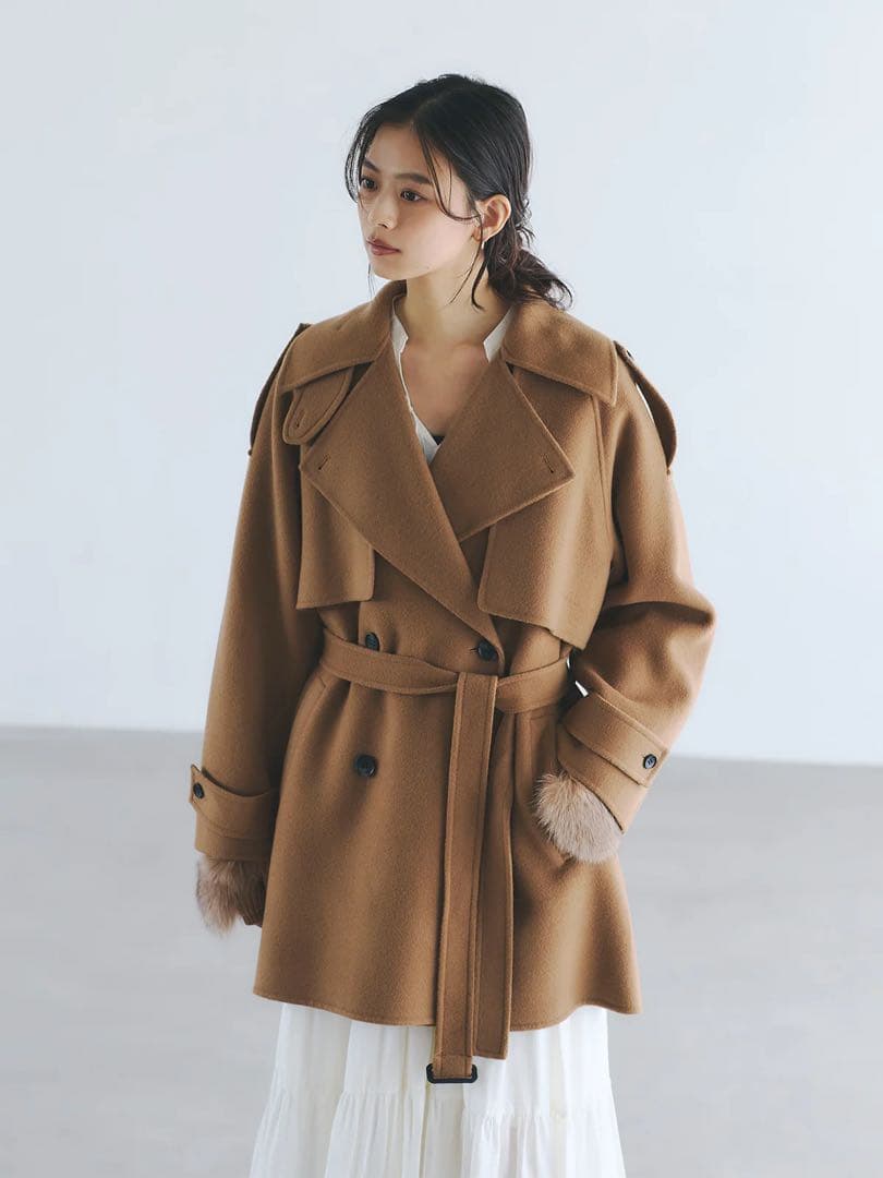 ✨️最終お値下げ✨️ anuans リバーウールミドルトレンチコート