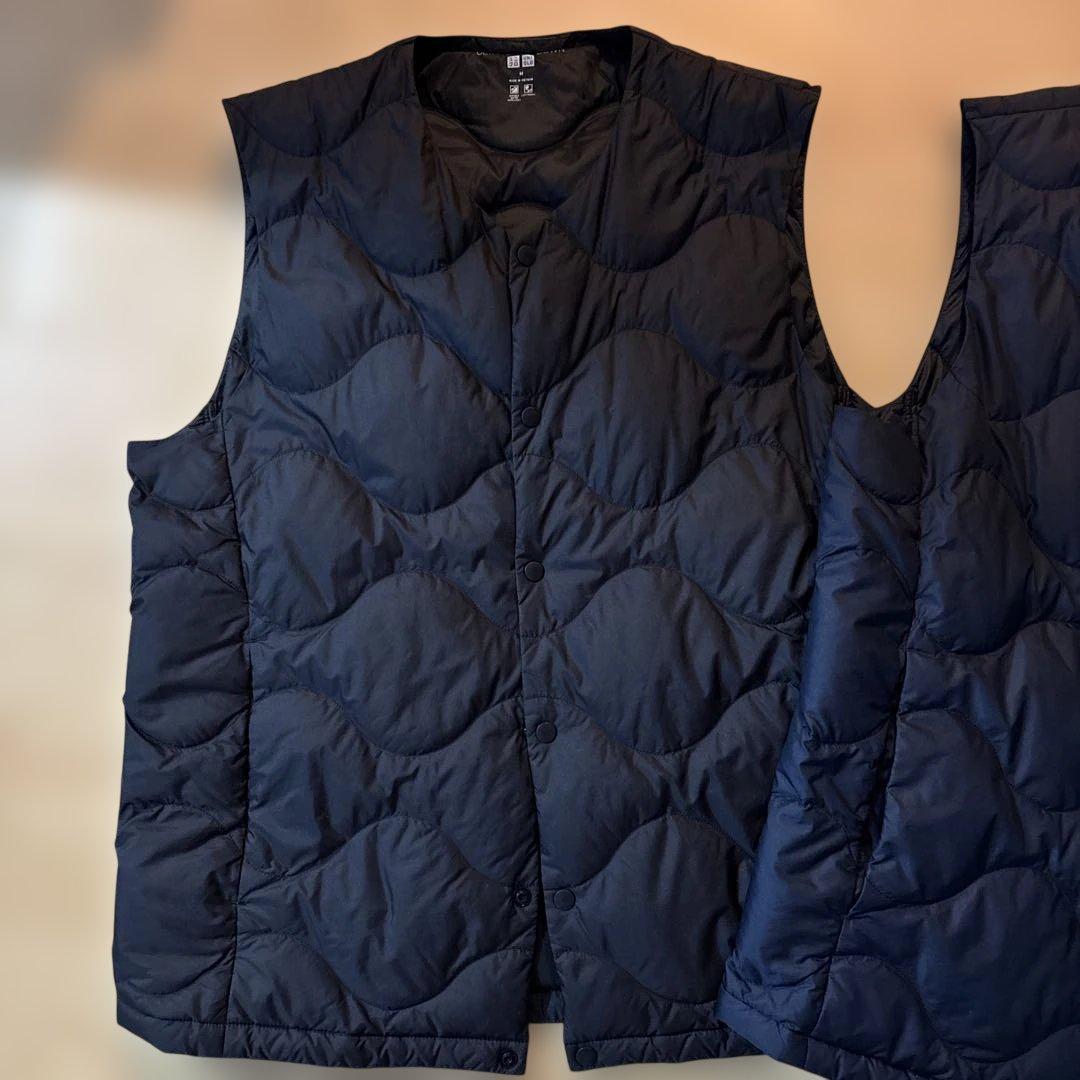 UNIQLO ウェーブキルト ベスト2枚 ブラック ネイビー