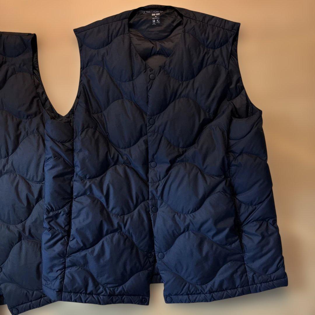 UNIQLO ウェーブキルト ベスト2枚 ブラック ネイビー