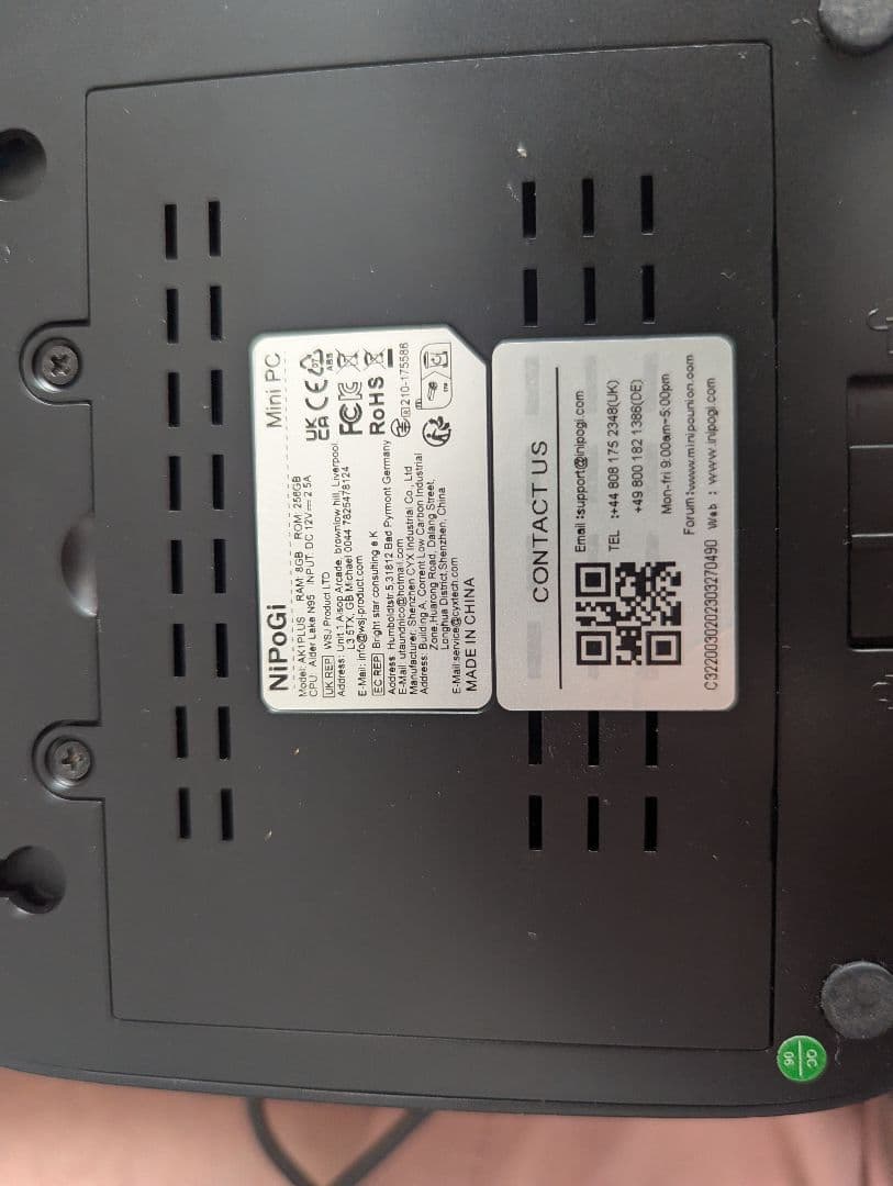 NIPOGI ミニPC Intel 12世代 Alder Lake n95