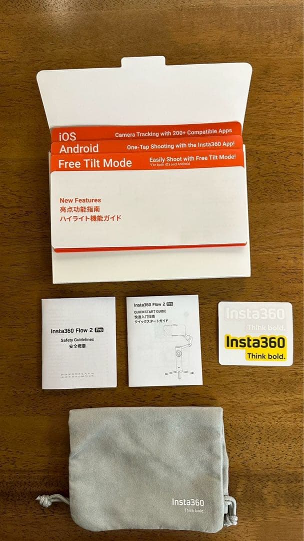 Insta360 Flow 2 スマートフォン用ジンバル　マウント付き