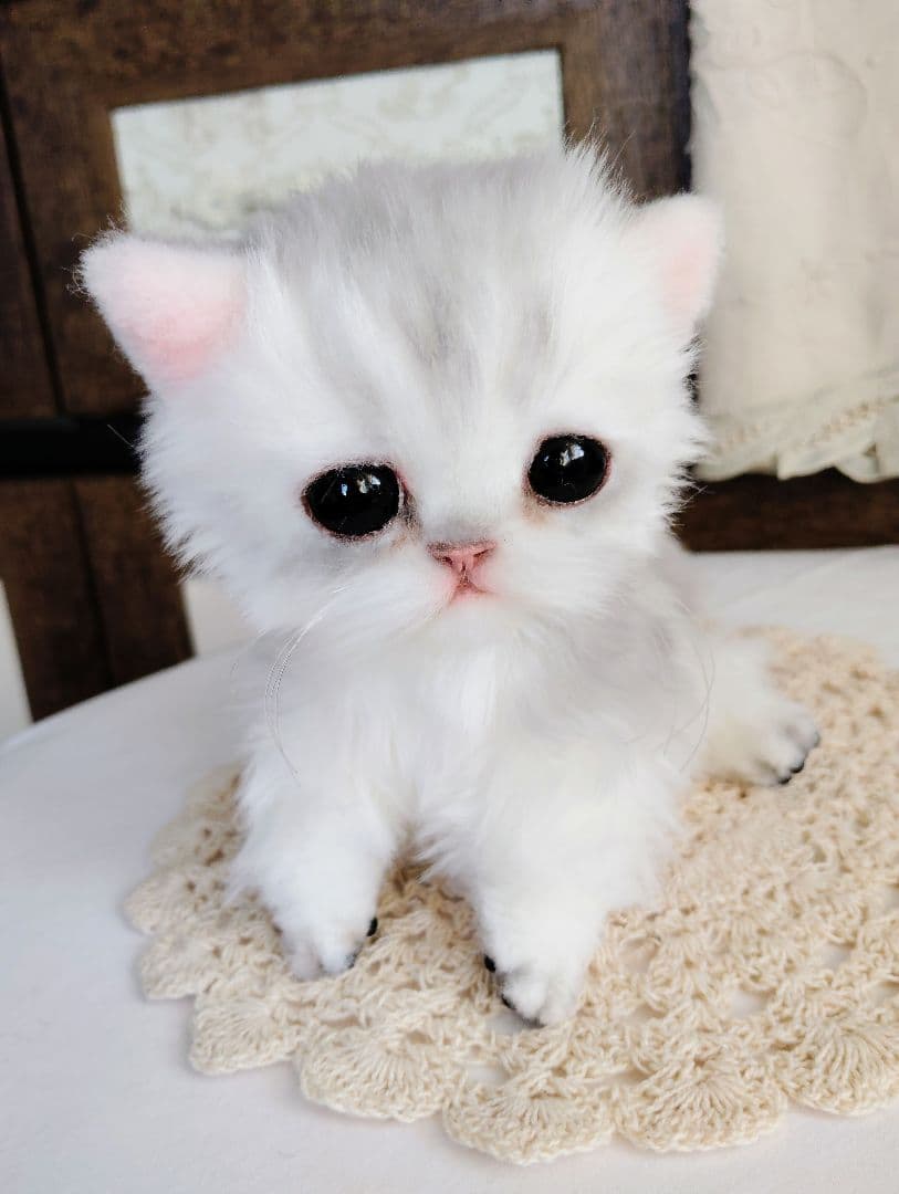 チンチラシルバー♡子猫のララちゃん♡アートドール♡ぬいぐるみ♡